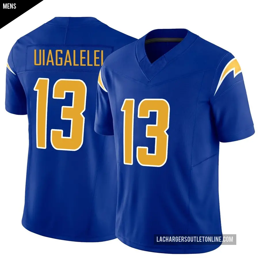 Men's Los Angeles Chargers ＃13 DJ Uiagalelei Royal Limited Vapor F.U.S.E. Jersey