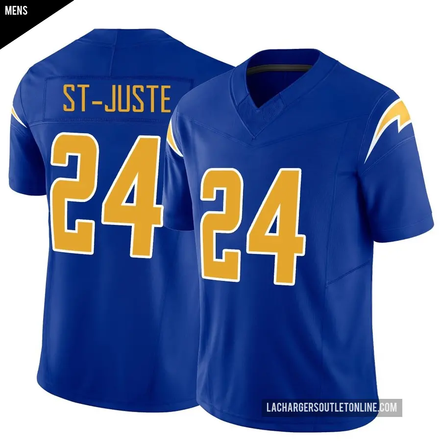 Men's Los Angeles Chargers ＃24 Benjamin St-Juste Royal Limited Vapor F.U.S.E. Jersey