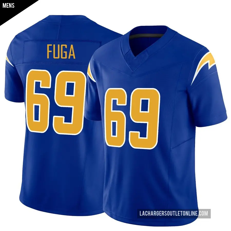 Men's Los Angeles Chargers ＃69 Josh Fuga Royal Limited Vapor F.U.S.E. Jersey