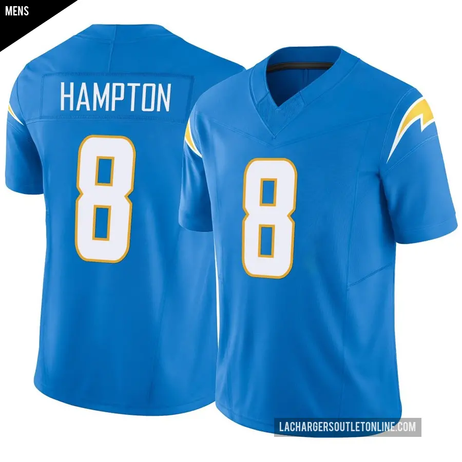 Men's Los Angeles Chargers ＃8 Omarion Hampton Blue Limited Powder Vapor F.U.S.E. Jersey