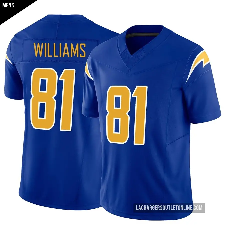 Men's Los Angeles Chargers ＃81 Mike Williams Royal Limited Vapor F.U.S.E. Jersey