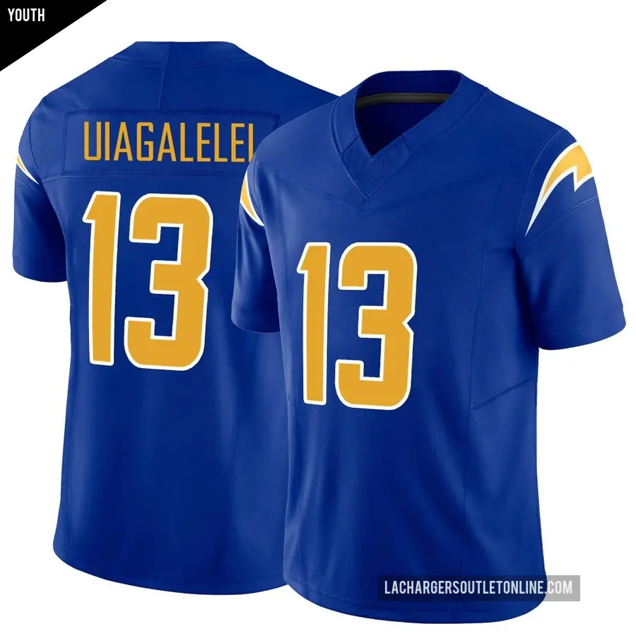 Youth Los Angeles Chargers ＃13 DJ Uiagalelei Royal Limited Vapor F.U.S.E. Jersey
