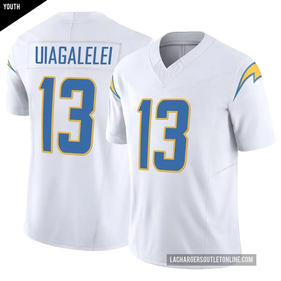 Youth Los Angeles Chargers ＃13 DJ Uiagalelei White Limited Vapor F.U.S.E. Jersey