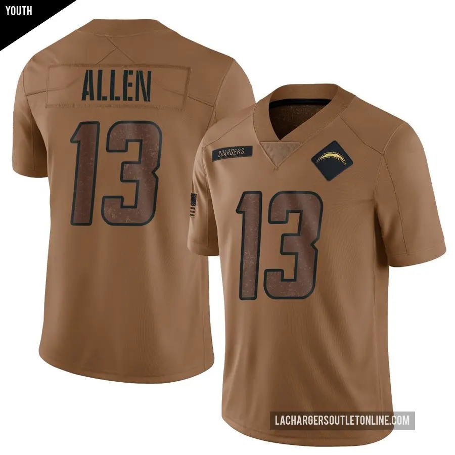 Youth Los Angeles Chargers ＃13 Keenan Allen Brown Limited 2023 Salute To Service Jersey