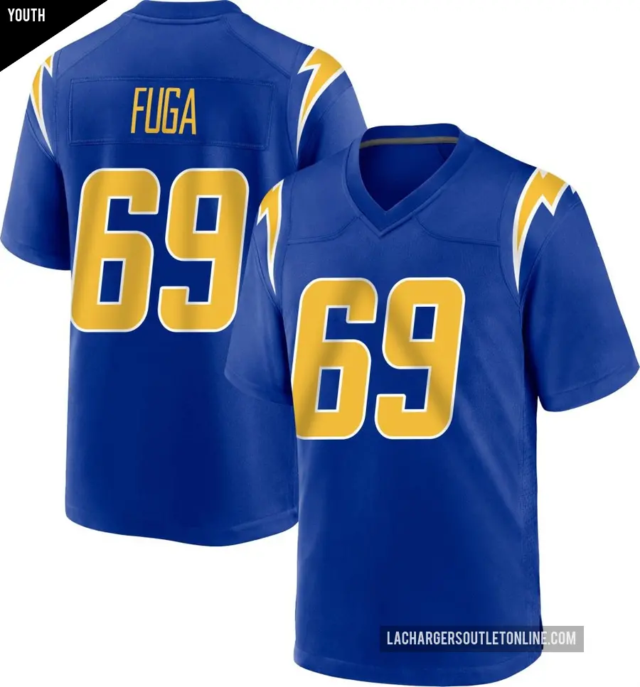Youth Los Angeles Chargers ＃69 Josh Fuga Royal Game 2nd Alternate Jersey