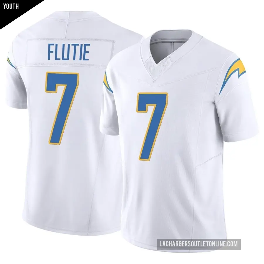 Youth Los Angeles Chargers ＃7 Doug Flutie White Limited Vapor F.U.S.E. Jersey
